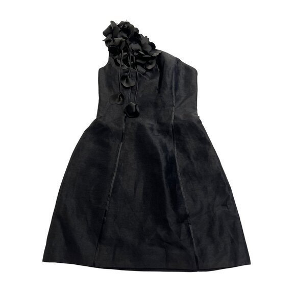 Aje. Camille One Shoulder Mini Dress in Black - Picture 1 of 5
